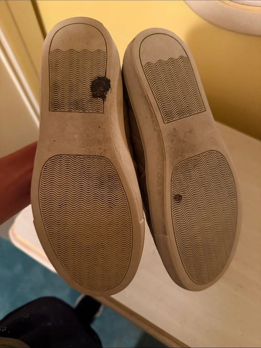 Steve Madden Ecentrcq Quilted Slip-On Loafers in Grey 7.5